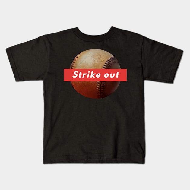 Strike Out! Kids T-Shirt by happymeld